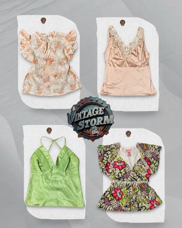 Y2K Fairy Core Poly Blouse