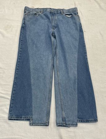 Upcycled Denim levi’s Wide Legs Jeans (Dc-09-139)