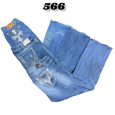 Oversize Embellishing Bootcut jeans #566.