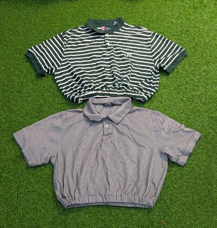 7788 - Chaps, Lacoste and Unbranded Upcycled Crop Tee