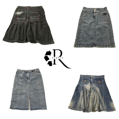 Y2K NYC IT Girl Denim midi Skirt RW-2475