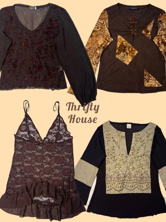 Dunkle Boho Y2K Vibes Tops(TH/708)