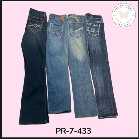 Women’s 2000s Flare Jeans – Trendy Y2K Wide Leg Denim (PR-7-433)