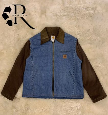 Upcycled Carharrt +Denim Detroit Jacket