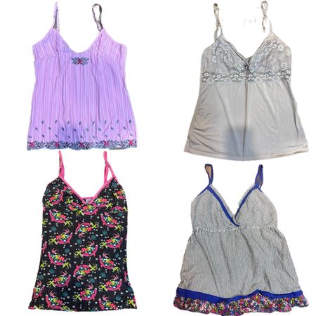 Y2K Unique Floral Cami tops