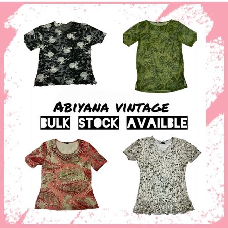 Y2K AV-148 Mesh Top Floral & Printed Lettuce Hem