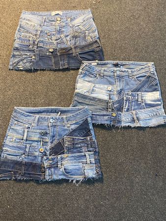 Upcycled Denim-Patchwork-Röcke — 0013