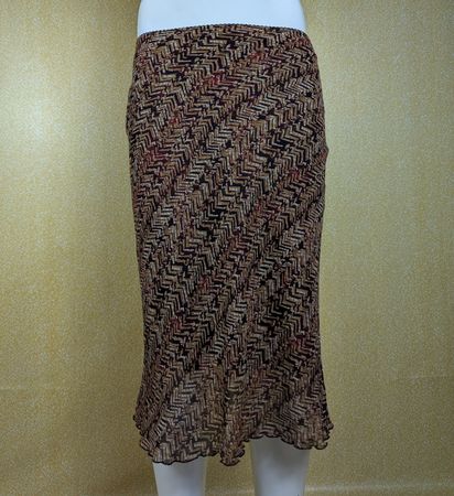 Lot of 12 Vintage Y2K Women's Mesh Midi Skirts - Geometric Print & Lettuce Hem Lot - Bundle #44