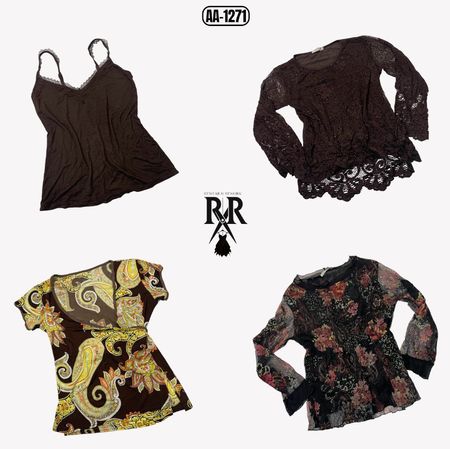 Y2K Earthy Tone Mix Tops (AA-1271)