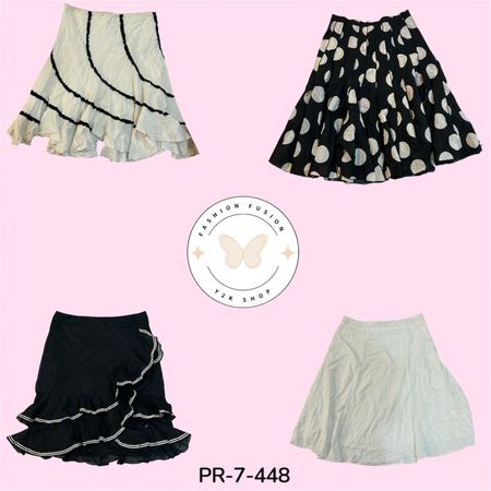 Women’s Vintage Cotton Skirt – Soft Casual Everyday Style (PR-7-448)