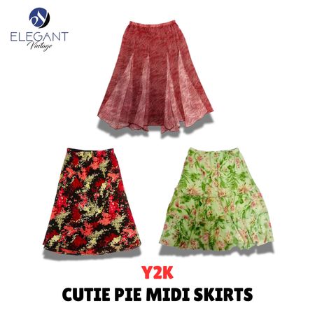 Y2K Cutie Pie Midi Skirts - EV1027