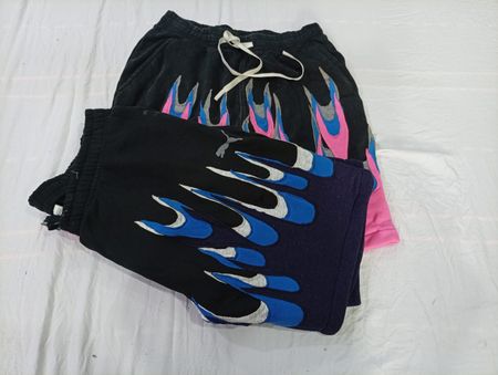 CR10800 Upcycled Mix-Branded Flame Shorts