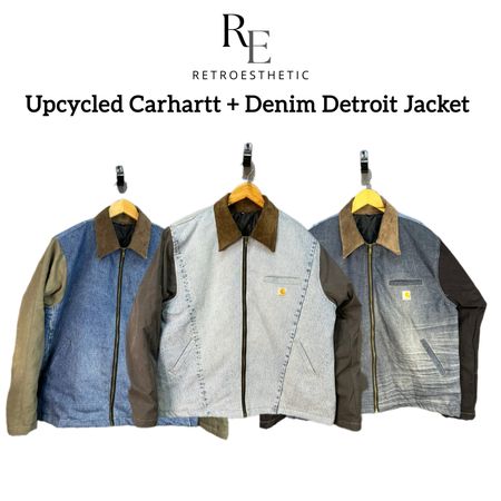 Upcycled Carhartt & Denim Detroit Jackets