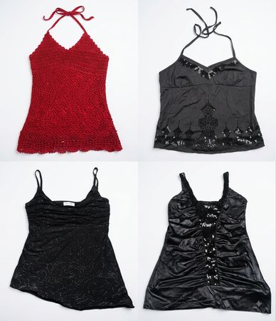 tops de alças y2k