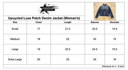 Upcycled Luxe Patch Denim Jacket (woman’s)