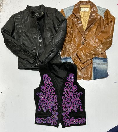 Y2k Leather Jacket(1365)