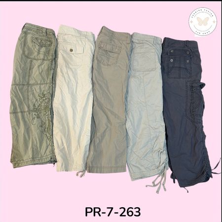 Women’s Y2K Cargo Capri Pants – Utility Streetwear Trend Style (PR-7-263)