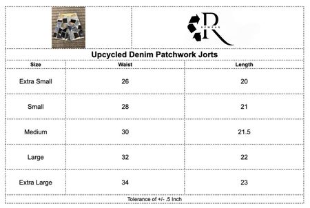 Jorts/ Shorts en patchwork de denim recyclé