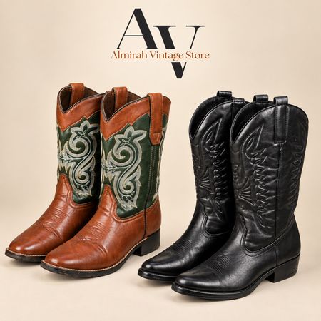 Botas de cowboy de couro