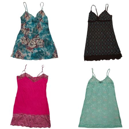 Women’s Vintage Cami Slip Dresses – Floral & Lace Details”