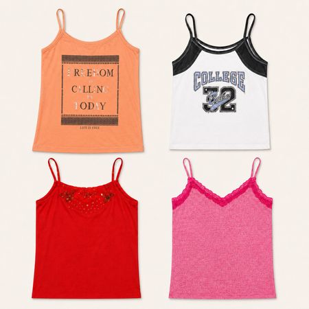 Y2k Printed Cami Tops