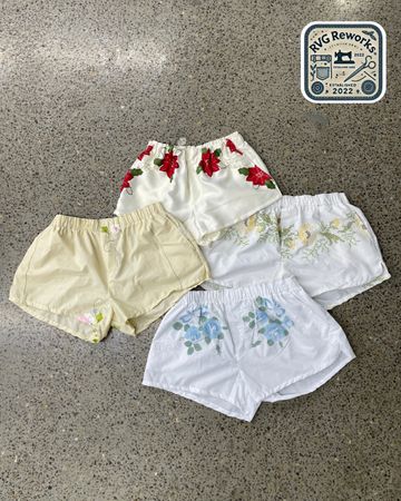 25 Pcs Exact Upcycled Tablecloth Shorts