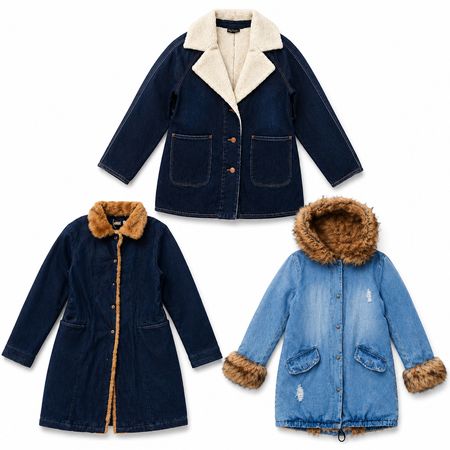 Women's Warm Winter Denim Coats & Faux Fur Lined Jackets