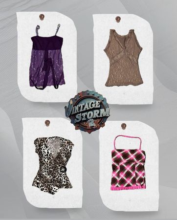 Y2K Grunge Poly Blouse