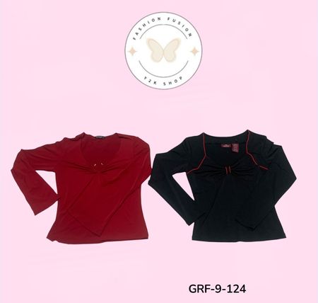 Y2K Vintage Poly long sleeve Blouse Collection | Women’s Wholesale (GRF-9-124)