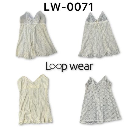 Y2K White Lace & Mesh Camisole Tops