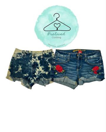 Y2K denim shorts (290726-10)