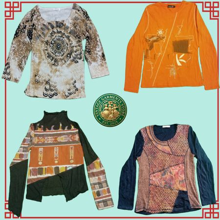 Y2K Mixed Top Ladies Blouse Retro style | Armand Thiery, Lost Girl & More