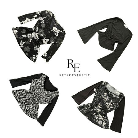 Y2K Gothic Vibes Printed Full Sleeve Tops RE-3733