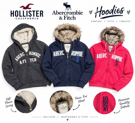 Hollister Abercrombie&fith felpe con cappuccio