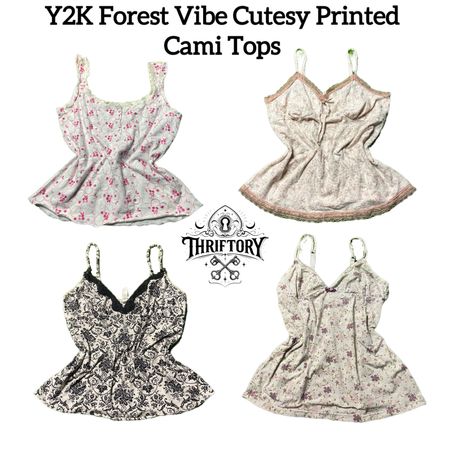 Y2K Forest Vibe Cutesy Printed Cami Tops TY-107