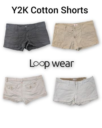 Y2K Mix Branded Cotton Micro Mini Shorts