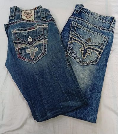 CR12805 Vintage Rock Revival Jeans pour homme
