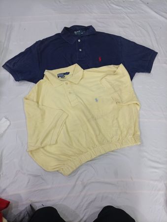 CR11086 Upcycled Polo Crop Tops