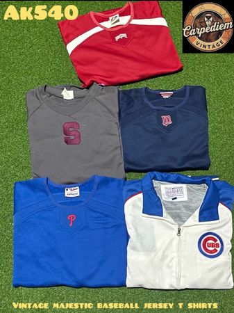 Vintage majestic baseball jersey t shirt ak540