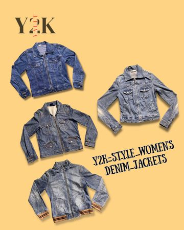 Giubbotti in denim retrò Y2K per donne Bundle (Yv-849)