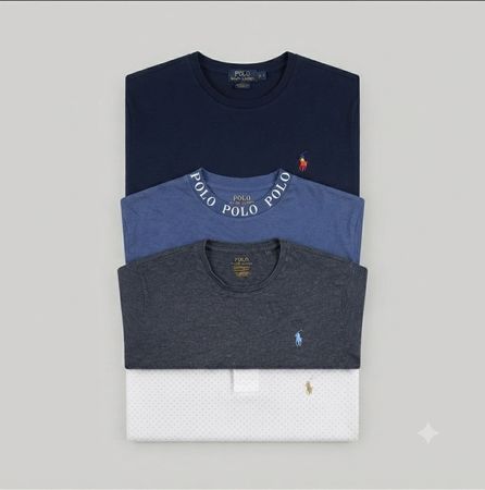 PREMIUM BRAND RALPH LAUREN T SHIRT MIXED round neck full sleeves and half sleeve