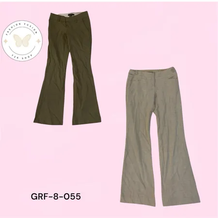 Y2K Polyester Pants | Authentic Vintage Women’s Trousers | Wholesale (GRF-8-055 )