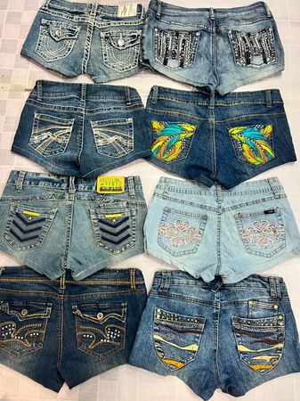 R706 Ladies Upcycled Embellished Sexy Shorts