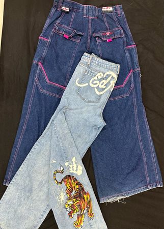 Y2K Hip-Hop Baggy Jeans B# 572