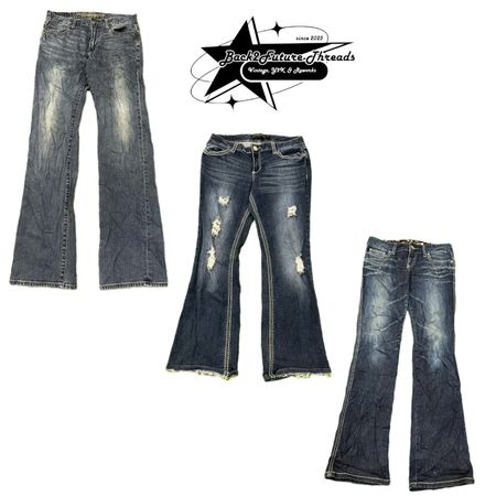 Y2k Paris Hilton Era Girl Denim Jeans B2F-056
