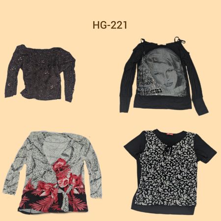 Y2K Floral & Printed Tops (HG-221)