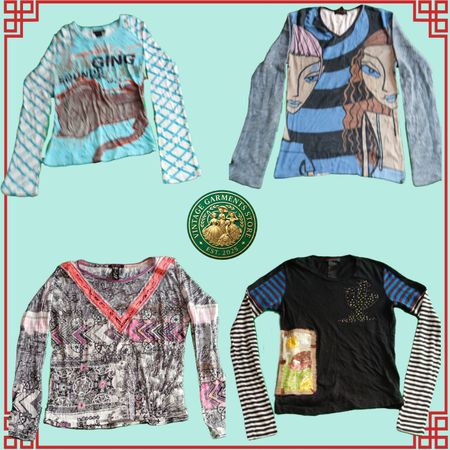 Custo Barcelona Designer Y2K Women's Printed Blouses
