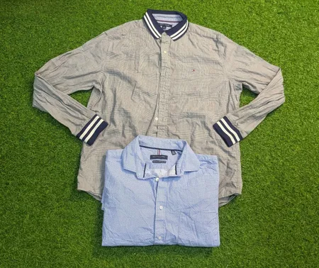 7557 - Tommy Hilfiger Hemd mit halben und vollen Ärmeln