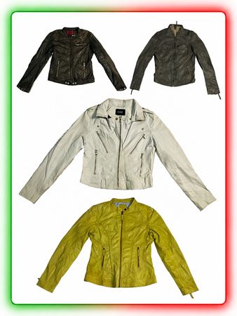 10 PCS Women’s Y2K Vintage Leather Jackets Wholesale | 90s Retro Leather Jacket Mix(YLJ-23)