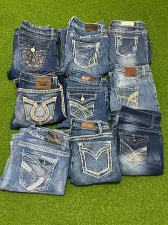 Yv193 Embroidery Jeans 10P
